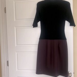 Theory wool short sleeve combo dress